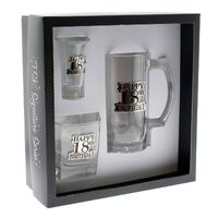 18th Birthday Silver Badge Glassware Gift Set