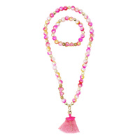 Barbie Rainbow Fantasy Stretch Pearl Necklace & Bracelet w/Tulle Ballerina