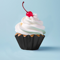 BLACK Bloom Baking Cups - Pk 24