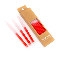 12cm Block Colour Candles PINK (Pack of 12)*