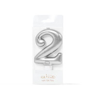SILVER Candle - NUMBER 2*