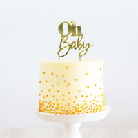 GOLD Metal Cake Topper - OH BABY*