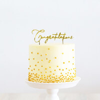 GOLD Metal Cake Topper - CONGRATULATIONS*