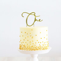GOLD Metal Cake Topper - ONE*