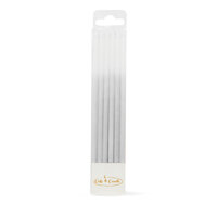 OMBRE Cake Candles SILVER (Pack of 12)