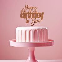 ROSE GOLD Metal Cake Topper - HAPPY BIRTHDAY TO YOU