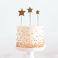ROSE GOLD Metal Cake Topper - STARS