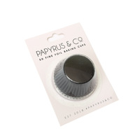 Medium BLACK Foil Baking Cups (44mm) - Pk 50