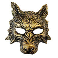 Gold Wolf Mask