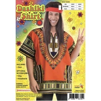 Adults Orange Daishiki Hippie Shirt