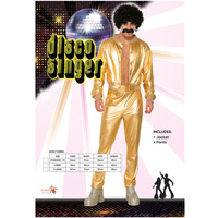 Men's Gold Disco Star Costume (Polyester)