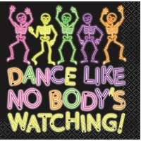 Neon Halloween Cocktail Napkins - Pk 16