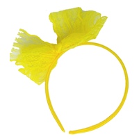 80s Neon Yellow Bow Headband