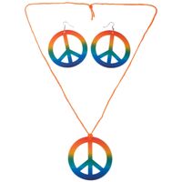 Hippie Rainbow Earring Necklace Set