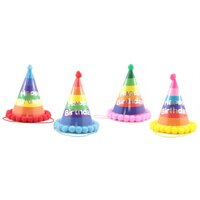 Happy Birthday Rainbow Party Hat (Asstd.)