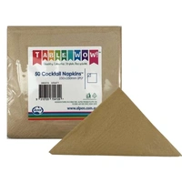 Kraft Cocktail Paper Napkins - Pk 50