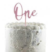 "One" Pink Cake Topper