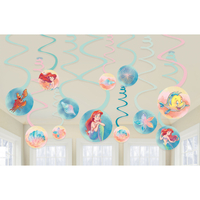The Little Mermaid Spiral Swirls Hanging Decorations - Pk 12