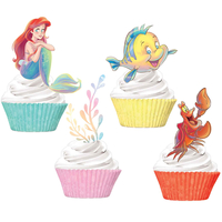 The Little Mermaid Cupcake Cases & Pick Set - Pk 24