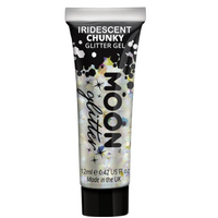 Iridescent White Moon Chunky Glitter Gel