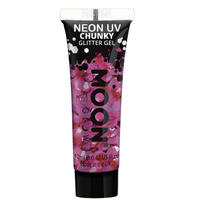 Magenta Moon Glow Neon UV Chunky Glitter Gel