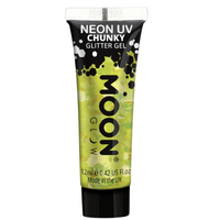 Yellow Moon Glow Neon UV Chunky Glitter Gel