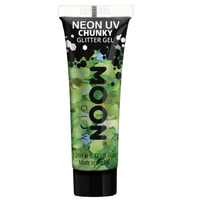 Green Moon Glow Neon UV Chunky Glitter Gel