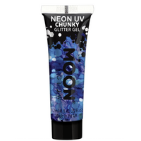 Blue Moon Glow Neon UV Chunky Glitter Gel
