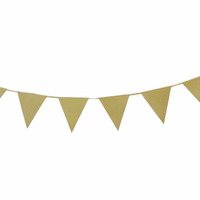 Gold Glitter Pennant Bunting (3.5M)