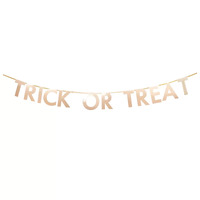 Trick or Treat Rose Gold Letter Bunting (2.5M)