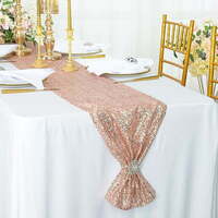 Rose Gold Sequin Table Runner (180x30cm)