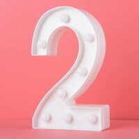 2 Light Up LED Number (21x13x4.5cm)