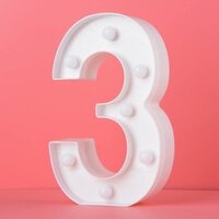 3 Light Up LED Number (21x13x4.5cm)