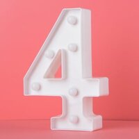 4 Light Up LED Number (21x13x4.5cm)