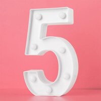 5 Light Up LED Number (21x13x4.5cm)