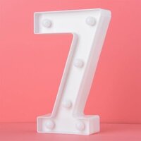 7 Light Up LED Number (21x13x4.5cm)