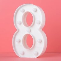 8 Light Up LED Number (21x13x4.5cm)