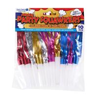 Asstd. Fringe Foil Party Squawkers - Pk 10