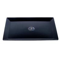 Black Melamine Large Rectangle Platter (40x30x2.5cm)