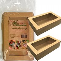 X-Small Kraft Grazing Boxes (258x155x80mm) - Pk 2