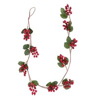 Red Holly Berries Christmas Garland (160cm)