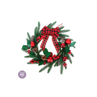 Decorated Christmas Wreath (40cm)