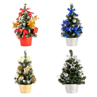 Asstd. Colours Decorated Small Christmas Tree (20x40cm)