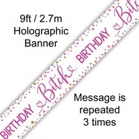 Birthday Bitch Holographic Banner (2.7M)