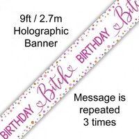 Birthday Bitch Holographic Banner (2.7M)