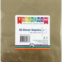 Metallic Gold Dinner Napkins (40cm) - Pk 50