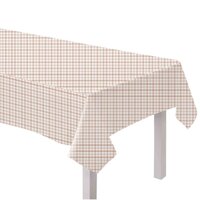 White Sand Gingham Paper Tablecover (1.37x2.7M)