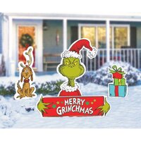 Grinch Merry Grinchmas Yard Decorations - Pk 4