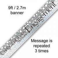 Engagement Congratulations Silver Banner (2.7M)