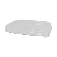 Clear PET Lids for Rectangular Takeaway Containers - Pk 50